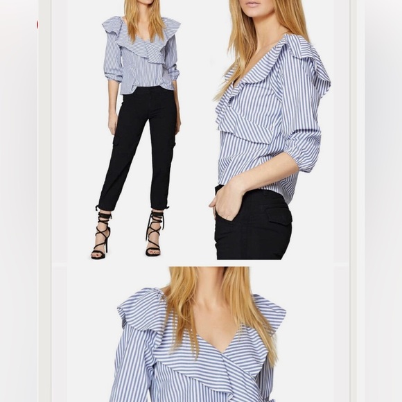 Sanctuary Ruffle Vertical Stripe Blouse - Picture 12 of 13